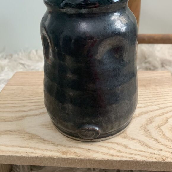 Handmade Pottery Drip Glaze Stonewear Vase - Picture 6 of 17